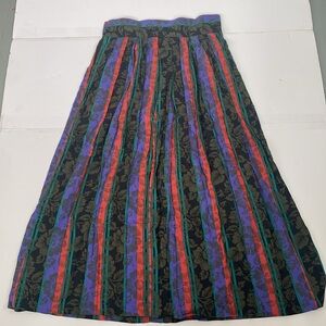 Vintage Diane Von Furstenberg Pleated Midi Skirt 100% Viscose 1980’s VTG Size 12